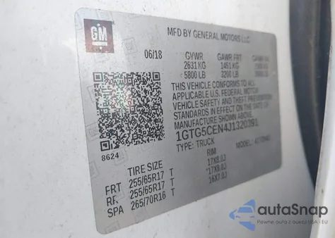 2018 GMC Canyon Sle from USA, damaged, VIN 1GTG5CEN4J1320391